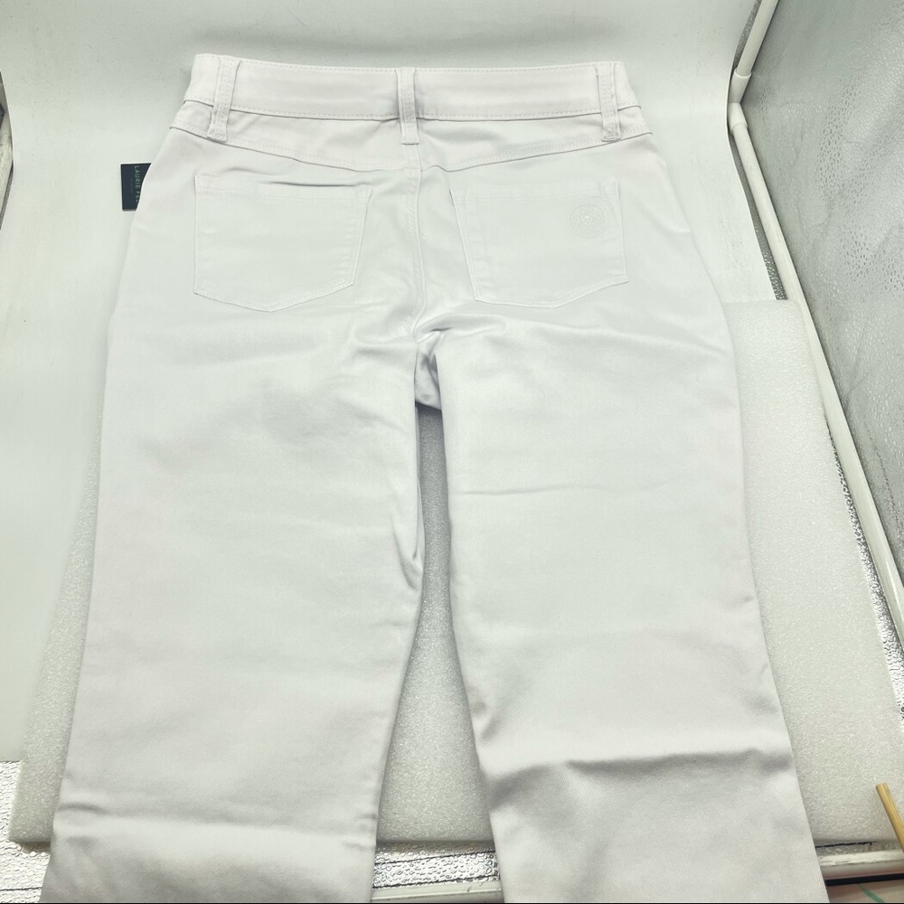 1X Laurie Felt Regular Colored Silky Denim Capri Pull On Jeans White Plus - Picture 7 of 15